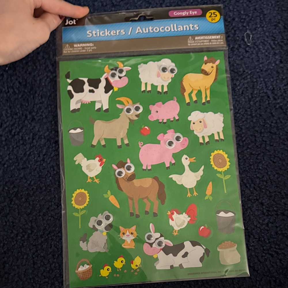 Jot Googly Eye Animal Stickers - Green